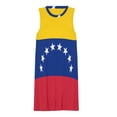 thumbnail image 3 of Flag of Venezuela Spring Summer Dresses for Women Fashion T-shirt Dress Casual Sleeveless Loose Sundress with Pockets, 3 of 5
