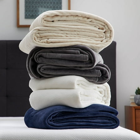 Rest Haven Fleece Bed Blanket, Twin, White