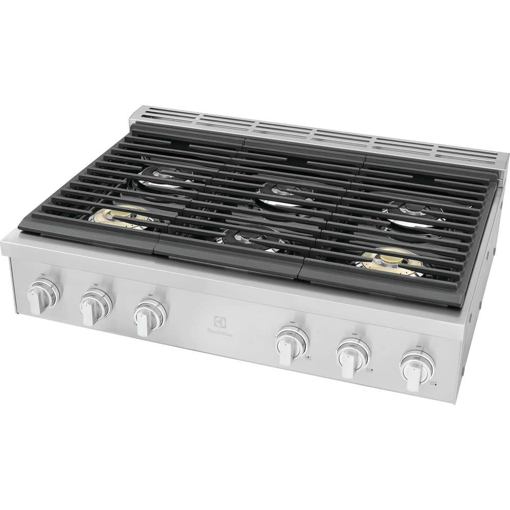 Electrolux Eccg3672a 36" Wide 6 Burner Gas Rangetop - Stainless Steel
