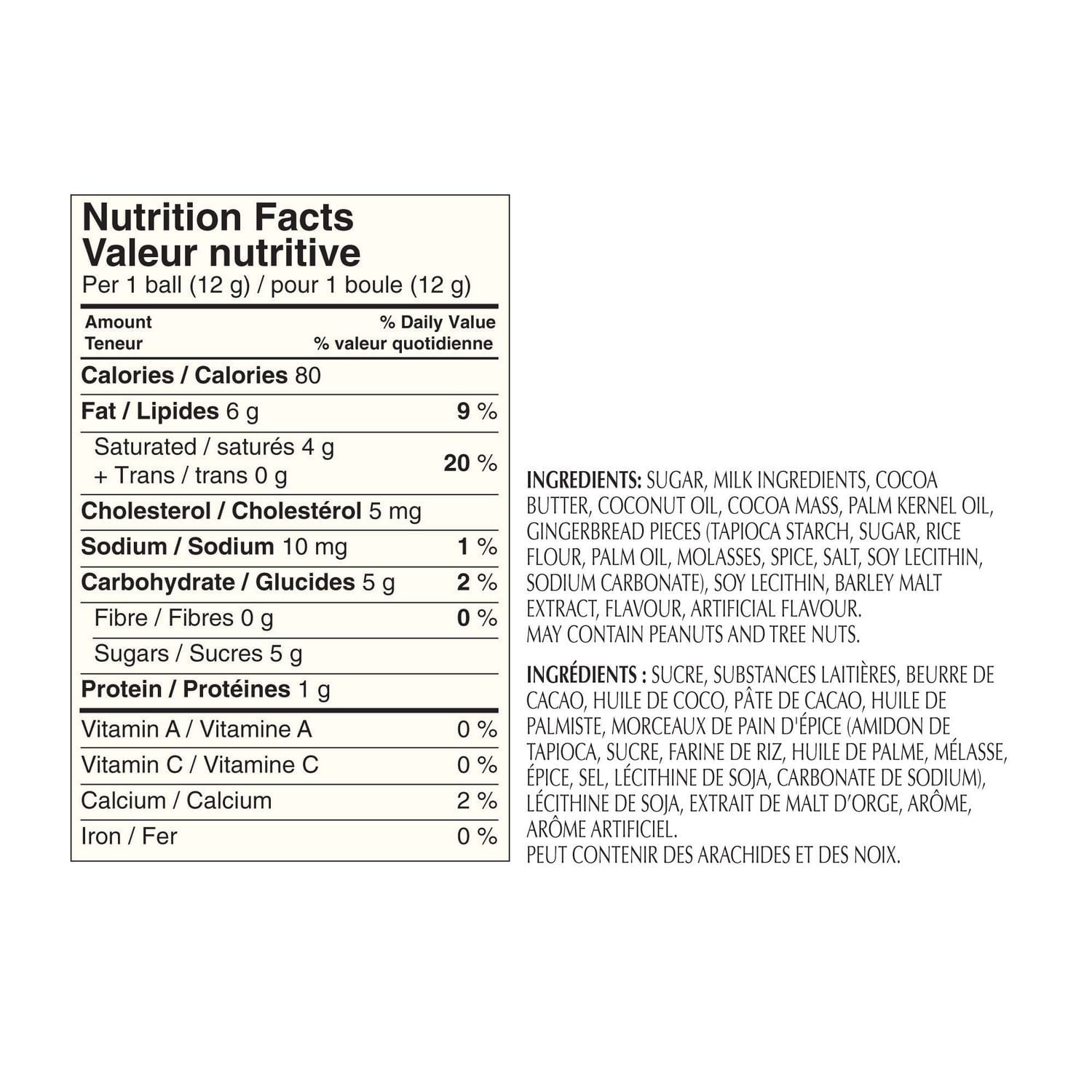 Chocolat au lait Lindor de Lindt agrémenté de pain d’épice