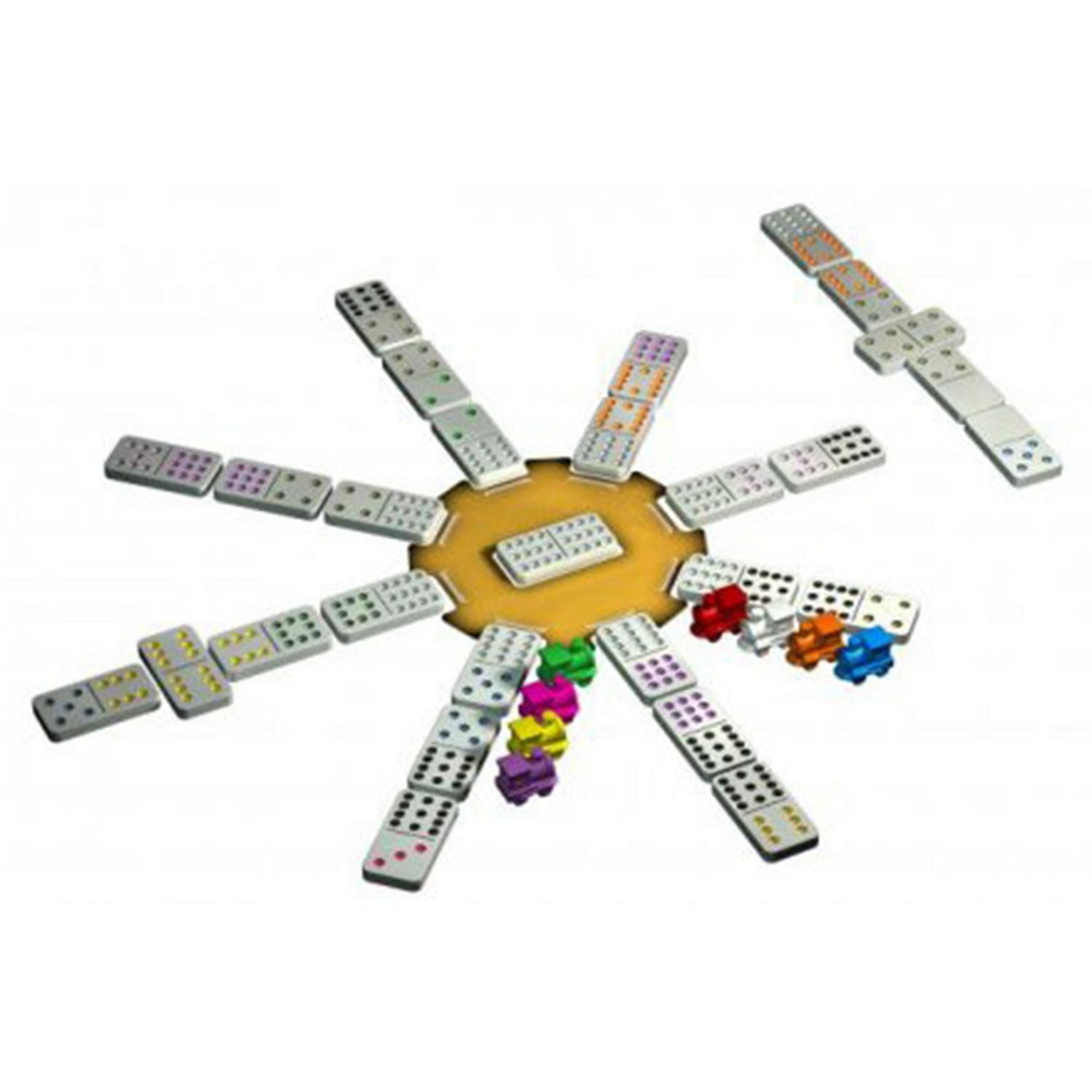 Asmodee - Tactic - Mexican Train Tin - 2-8 Players Fun Family Domino Game - 30 Minutes of Gameplay - For kids and Adults Ages 7+ - English Version