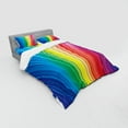 thumbnail image 3 of Ambesonne Modern Bedding Set 3 Pcs, Psychedelic Stripes, Twin, Magenta Blue, 3 of 3