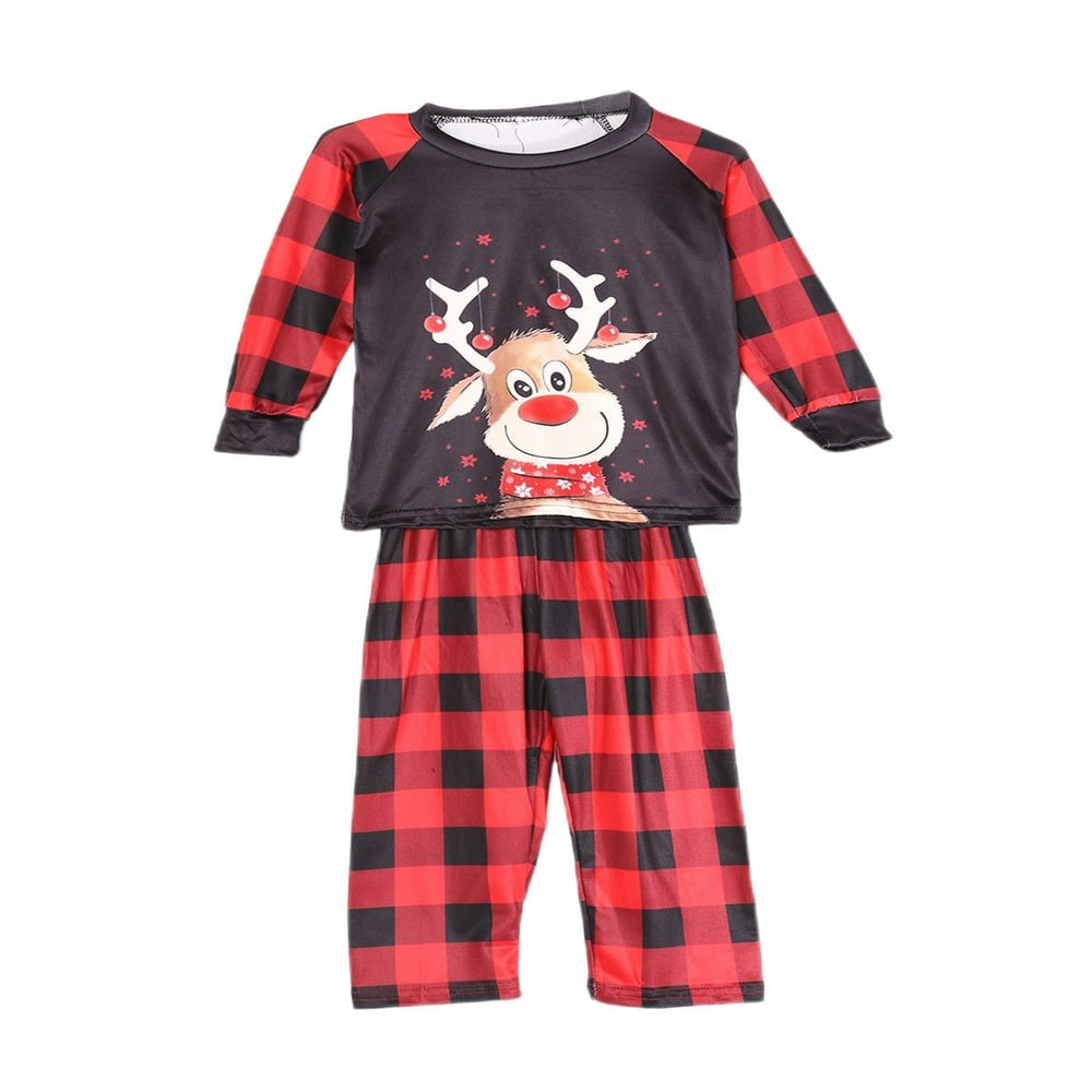 Pyjama Femme Noël 2 Pièces - Haut Manches Longues Et Pantalon à Carreaux, Chaud, Pour Fêtes En Famille - 3