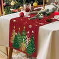 thumbnail image 4 of Christmas Table Runner 13x90 Inch, Red Snowflakes Pine Tree Table Decors for Seasonal Winter Xmas Holiday Home Kitchen Dining Party Indoor Outdoor, 4 of 6
