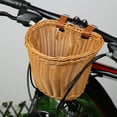 thumbnail image 4 of HUISZJ Bicycle Basket Adjustable Front Handlebar - 8.27x6.30x6.30 inch Brown Basket - Adjustable Accessories for Bike Supplies, 4 of 10