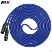 LyxPro 15 Feet XLR Microphone Cable Balanced Male to Female 3 Pin Mic Cord for Powered Speakers Audio Interface Professional Pro Audio Performance and Recording Devices - Blue