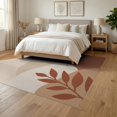 thumbnail image 3 of ODIKA 6'x9' Beige Terracotta Minimal Abstract Art Washable Area Rug Modern Landscape with Organic Shapes for Queen Size Bedroom, Under Bed, Master Suite, Easy Care, Non-Shedding, 3 of 7
