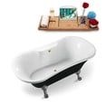 thumbnail image 6 of 68" Streamline N103WH-GLD Clawfoot Tub and Tray With External Drain, 6 of 7
