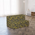 thumbnail image 2 of Floral Foldable Mattress, Rhythmic Peony Flowers Art, 74.8" x 39.4", Charcoal Grey and Yellow, by Ambesonne, 2 of 4