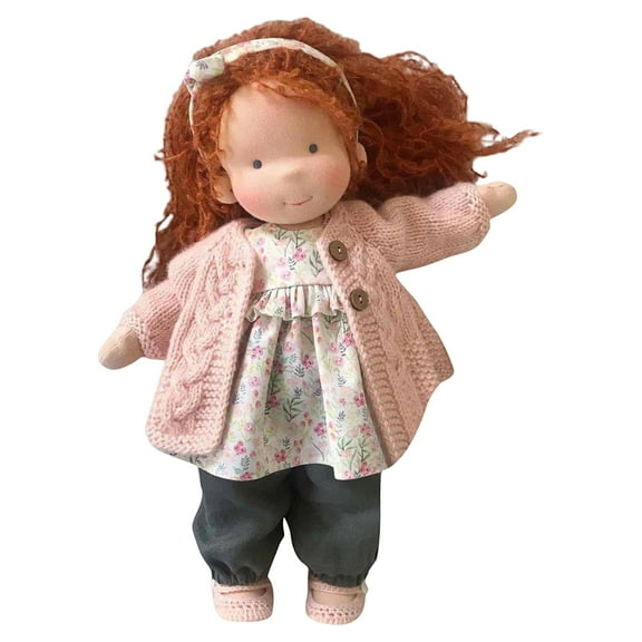 Cute Cotton Stuffed Doll Soft Rag Doll Toy Ornament, Handmade Christmas Dolls With Gift Box Home Decoration