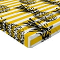 thumbnail image 2 of Ambesonne Grunge Fitted Sheet 2 Pcs Set, Retro Striped Vintage, Twin, Black and Earth Yellow, 2 of 3