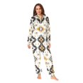 thumbnail image 2 of FORMRS Onesies Pajama for Adults Unisex Hoodie Winter Jumpsuit One Piece Sleepwear, Sizes S-2XL, White and Black, 2 of 7