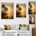 thumbnail image 4 of Designart "Sunset Bronze Beach Getaway With Tropical Palms I" Palms & Palm Trees Floater Framed Canvas Art Print, 4 of 5