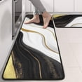 thumbnail image 2 of Kitchen Rugs Sets Of 2,Black Marble Gold Wave Pattern Anti Fatigue Kitchen Mat Rugs Non Slip Washable,Decorative Kitchen Floor Mats for Kitchen,Sink,Laundry,17"x47"+17"x47", 2 of 5