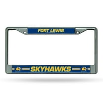 Fort Lewis Skyhawks Chrome Metal License Plate Frame