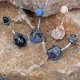 thumbnail image 2 of Anillos de ombligo con garra, joyería para Piercing de ombligo de acero quirúrgico 14G, garras de dragón que sostienen anillo de ombligo de piedra Natural JM, 2 of 5