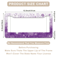 thumbnail image 3 of 1 Pcs Purple Bubbles License Plate Frame, License Plate Cover for Car Decorative Parts, Aluminum License Plate Bracket Holder Rust-Proof Weather-Proof for US Standard Car, 3 of 9