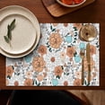 thumbnail image 5 of Pioneer Flower Floral Print Pattern Summer Placemats Table Placemats Set Of 4-Linen Kitchen Washable Placemats Table Mats 12x18 Inch Non-Slip Heat Resistant, 5 of 6