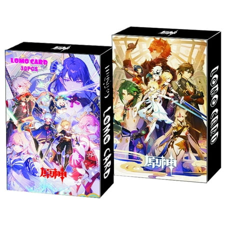 

DraggmePartty 30Pcs Anime Genshin Impact Sword Art Online Jujutsu Kaisen Cardcaptor Sakura Photocard My Hero Academia Lomo Card