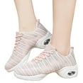 thumbnail image 3 of kamemir Womens Jazz Shoes Lace-up Sneakers - Breathable Air Cushion Lady Split Sole Athletic Walking Dance Shoes Platform(Pink,7), 3 of 6