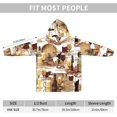thumbnail image 3 of Beer And Wine Barrel,Women's Oversized Wearable Blanket Hoodie, Blanket Sweatshirt,Flannel Pullover Blanket, 3 of 9