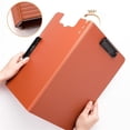 thumbnail image 4 of 5 Pcs A4 Folder With Double Clips Can Be Folded Writing Pad Data Storage Office Supplies, 4 of 6