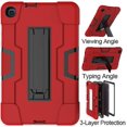 thumbnail image 3 of Mignova for Samsung Galaxy Tab A 8.4 Inch 2020 Model SM-T307,Hybrid Heavy Duty Full-Body Shockproof Armor Rugged Protective Case Cover with Stand for Samsung Galaxy Tab A T307(Red/Black), 3 of 6