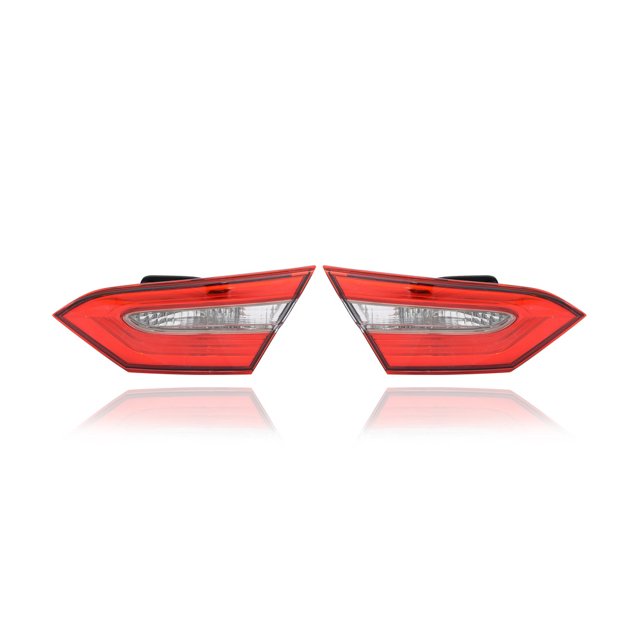 Tail Light Assembly - Compatible/Replacement for '18-19 Toyota Camry/Hybrid SE (USA Built) - Inner On Trunk Lid Halogen - Pair, Left Driver + Right Passenger Set - 8158006770, 8155133710 CAPA