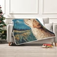 thumbnail image 2 of Wobogo Cute Golden Retriever Flannel Fleece Bed Blanket as Bedspread Coverlet Sofa blankets (80x60in) Soft Lightweight Warm and Cozy, 2 of 7