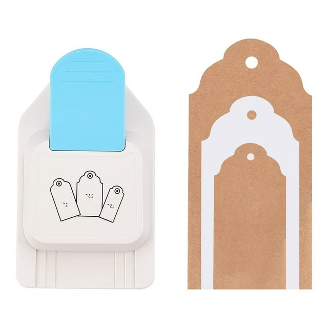 Clearance! Craft Tag Punch Gift Tag Paper Punch Small Hole Punch for Tags Scrapbooking 1.5/2/ 2.5 Inches Craft Puncher for Paper Crafting Scrapbooking Cards Diy Arts Crafts One Size White