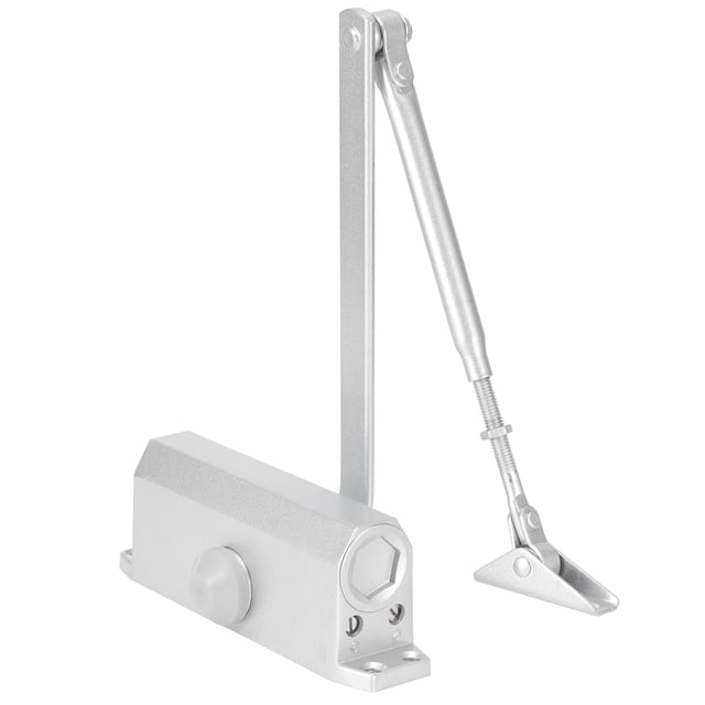 Automatic Door Closer Adjustable Spring Hydraulic Door Closure,Hydraulic Spring Door Closer with Hold Open Soft Close with Automatic Arm Operated for Door