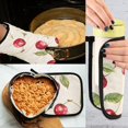 thumbnail image 5 of Yayeee Oven Mitts and Pot Holder Set of 4 Heat Resistant Kitchen Gloves Baking Hot Pad, Watercolor Cherry, 5 of 5