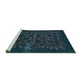 thumbnail image 2 of Ahgly Company Machine Washable Indoor Rectangle Abstract Turquoise Blue Modern Area Rugs, 8' x 12', 2 of 4