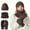 Coffee, variant on IDALL Winter Beanie Hat Scarf Gloves, Warm Fleece Knit Hat Long Scarf Neck Warmer Touch Screen Winter Gloves Set Gifts for Women Black One Size