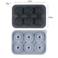 thumbnail image 3 of Hvmvliv Ice Trays 6-Compartments Rose-Shape Ice Cubes Molds 1.65 Inch Ice Whiskey Tray with Lid Reusable Ice Blocks Trays for Cold Drinking Milk Coffee Whiskey and Cocktail Black, 3 of 9