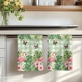 thumbnail image 7 of Pink Flamingo Kitchen Towels Set of 4, Summer Tropical Palm Leaf Floral Green Plaid Absorbent Dish Towels for Kitchen, Microfiber Hand Towel, Quick Drying Tea Towel for Cleaning Decorative Dishcloths, 7 of 7