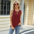 thumbnail image 5 of Zoeecloth Womens Cotton Sleeveless Tops Solid Color V Neck Tees Shirts S-XXL Summer Casual Fashion loose Vest, 5 of 9