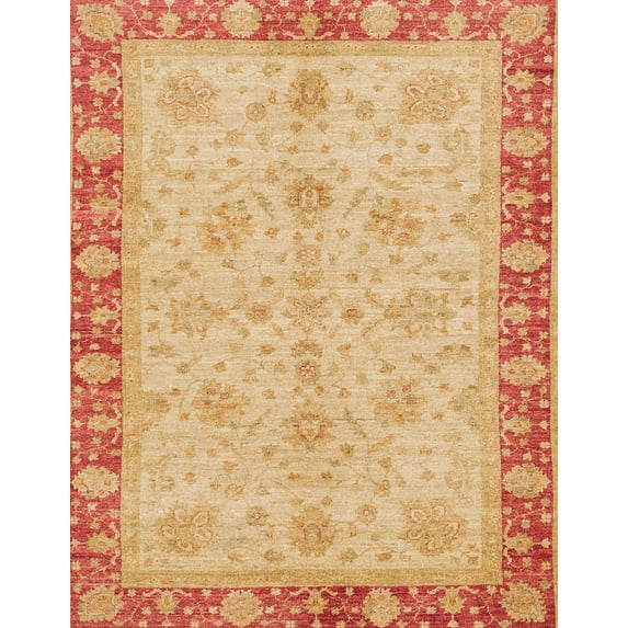 Ahgly Company Machine Washable Indoor Rectangle Abstract Pumpkin Orange Area Rugs, 6' x 9'