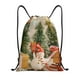 thumbnail image 1 of Fotbe Holiday Christmas Stars Bolsa Mochila con Cordón Estampada, Bolsa de Gimnasio Deportiva, Bolsa Cinch, Bolsa con Cordón para Hombres y Mujeres-Small, 1 of 6