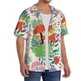 thumbnail image 4 of Disketp Men's Hawaiian Mushroom and Frogs Print Shirts Button Down Holiday Beach Shirts-3X-Large, 4 of 7