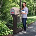 thumbnail image 3 of Simplay3 Washed Stone and Espresso Plastic 2-Slot Post Mounted Mailboxes, Rust Resistant, 3 of 7