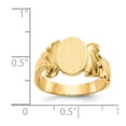 thumbnail image 2 of 14k Yellow Gold Solid Satin Polished Signet Ring Size 6 Ring for Women - 4.5 Grams, 2 of 2