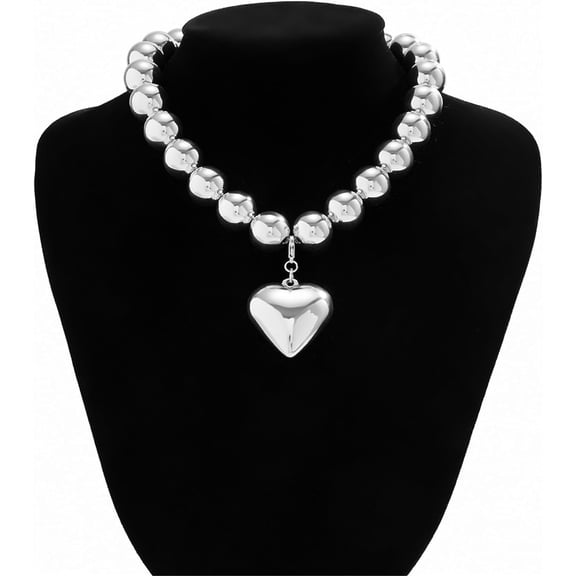 Punk Layered Chunky Bead Ball Chain Collar Choker Necklace Set Hip Hop Bib Statement Necklace For Women Friend Stacking Wedding Jewelry Christmas Gift[o1122]