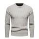 thumbnail image 1 of Primavera y otoño de los hombres Nuevos hombres jóvenes Prendas de punto Slim Fit Cuello redondo Suéter Suéter Camisa de fondo de color sólido informal Suéter de gran tamaño Pompotops oipoqjl39722, 1 of 5