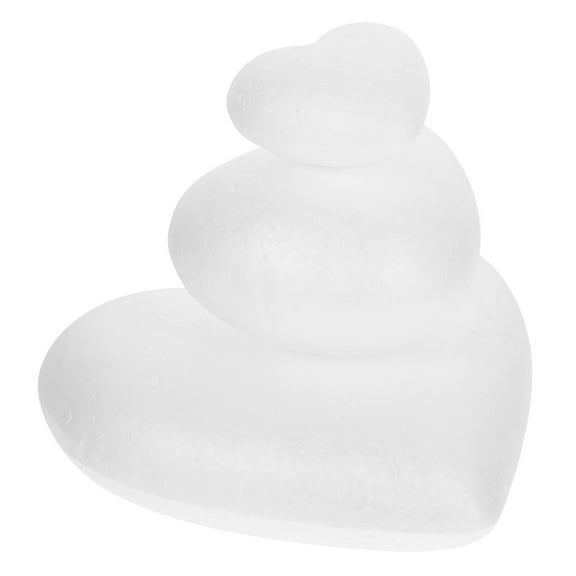 Raindrops Heart Shaped Foams 3Pcs Craft Foam Hearts for Diy Crafts and Wedding Party Decoration