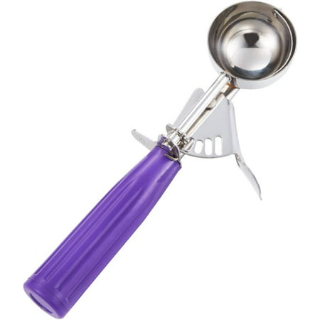 

Cookie Scoop - #30 (1.22 oz) - Disher. Portion Scoop. Food Scoop - Portion Control - 18/8 Stainless Steel. Purple Handle