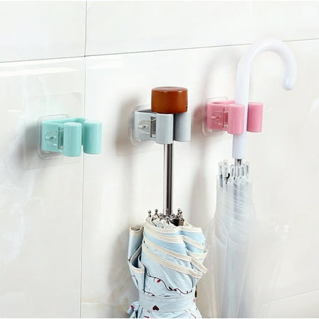 

MRULIC Hooks Wall Mounted Mop Umbrella Holder Brush Broom Hanger Storage Rack Kitchen Tool household tools + As shown