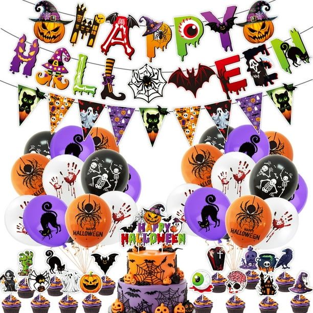 Kit de globos para fiesta de Halloween, 39 piezas | Juego de globos de látex