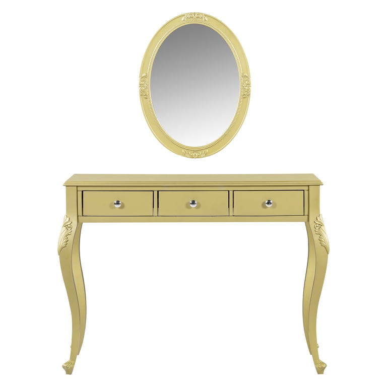 vintage gold dressing table Baroque Vanity set, Gold