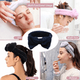thumbnail image 5 of Diademas de belleza para mujer, extra suaves y ultra absorbentes, cómodas para lavar maquillaje, ducha, cuidado de la piel facial, spa, banda gruesa para el cabello para niñas, azul marino, 5 of 5